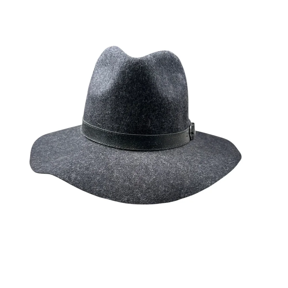 Michael Stars Grey Wool Hat Womens One Size NWT Floppy Fedora Wide brim Boho